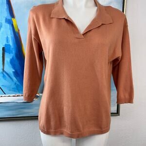 Iridium Sweater 100% Pima Cotton Terra cotta Size s/m